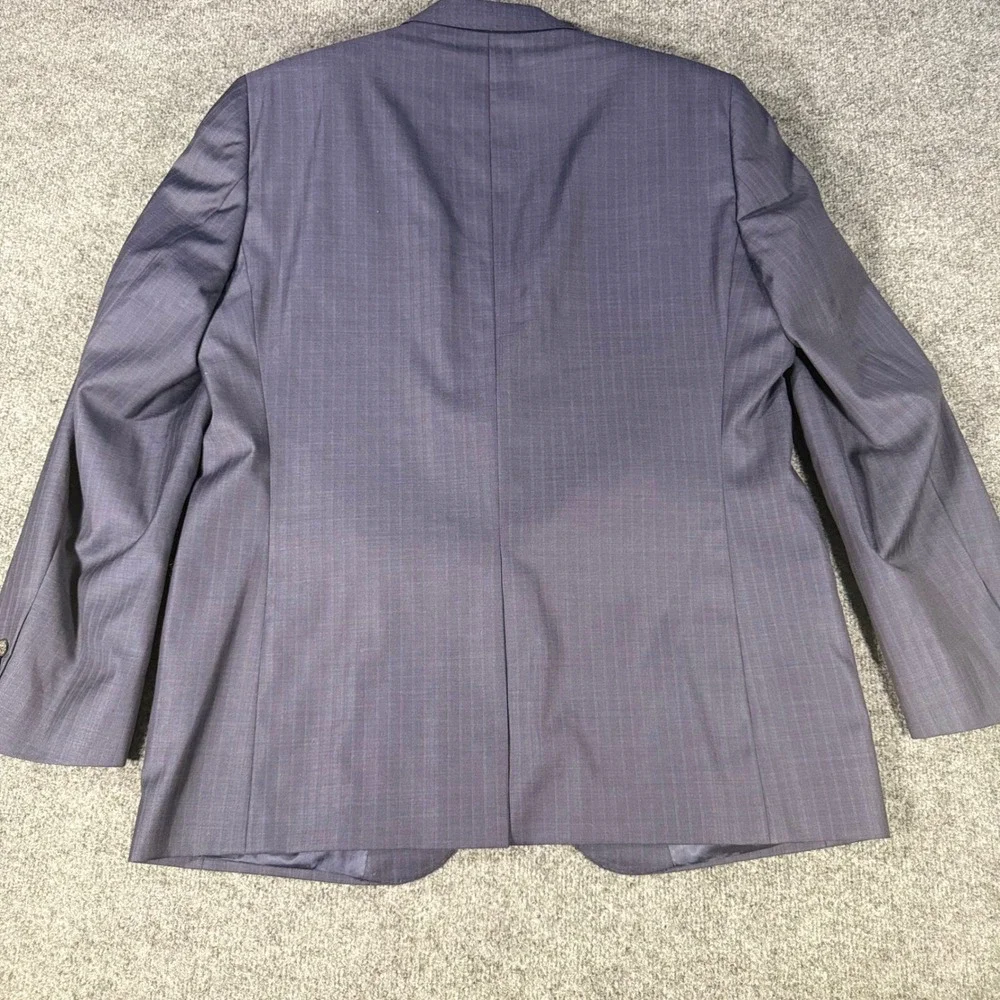 Cremieux Loro Piana Super 130s Wool Blazer Sport Coat 43R Navy Pinstripe Mens
